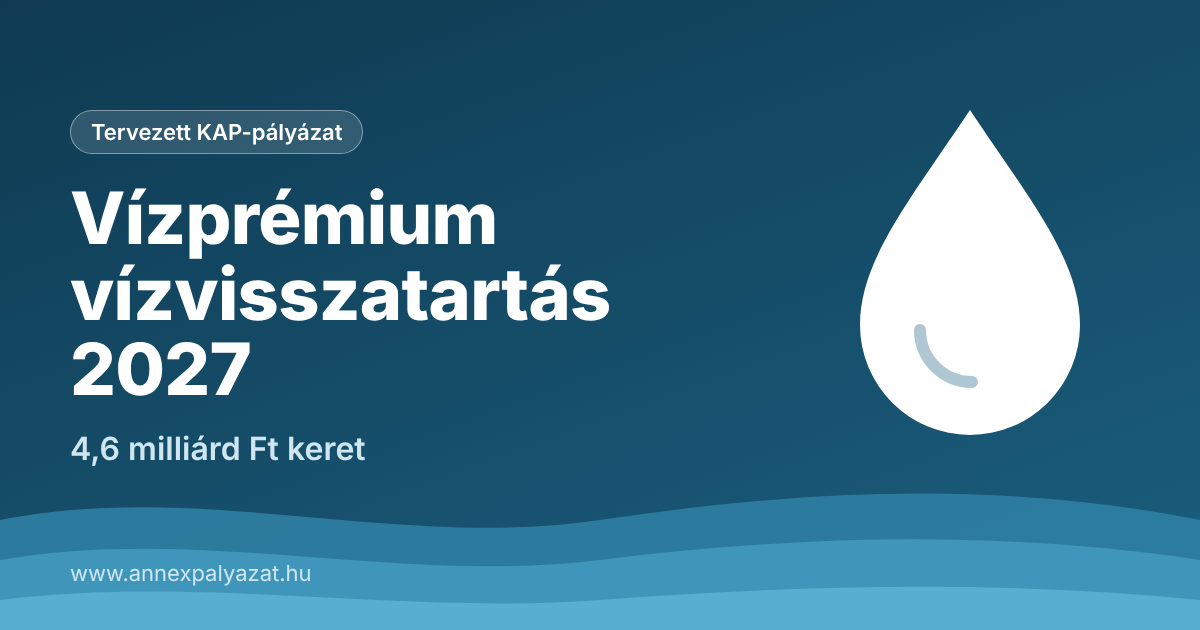 Vízvisszatartás pályázat 2027